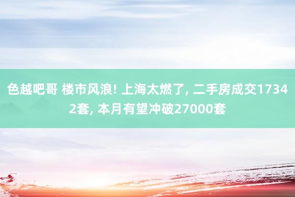 色越吧哥 楼市风浪! 上海太燃了， 二手房成交17342套， 本月有望冲破27000套
