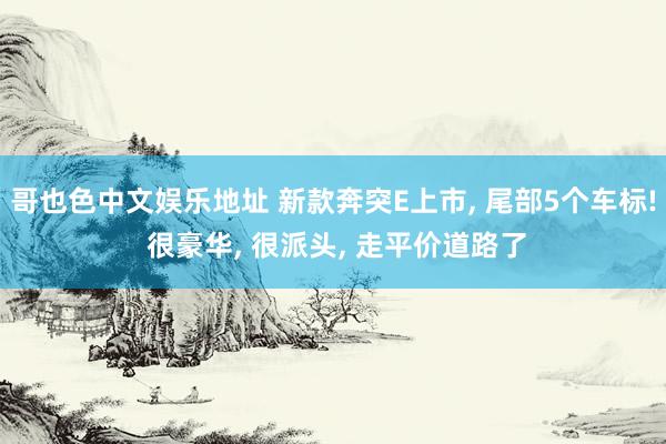 哥也色中文娱乐地址 新款奔突E上市， 尾部5个车标! 很豪华， 很派头， 走平价道路了